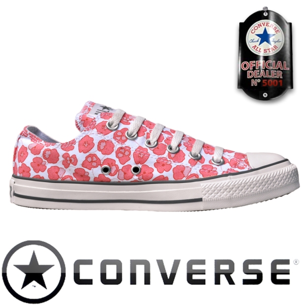 Blumenmotiv Converse All Star Schuhe Chucks OX  