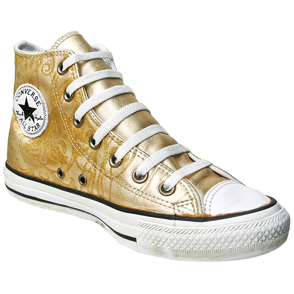 Converse Schuhe All Star Chucks mit Gold Glitzer 101407